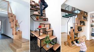 One of the most common types of space saving stairs is the alternating tread design also known as 'paddle stairs'. Top Beautiful Staircase Design Ideas For Small Space Space Saving Staircase Youtube