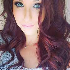 Burgandy Really Sets Off Blue Eyes Hair Styles Hair Color Burgundy Burgundy Hair