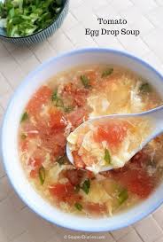 Tomato Egg Drop Soup Recipe With Bacon Souper Diaries Recipe Egg Drop Soup Bacon Soup Recipes Delicious Healthy Recipes
