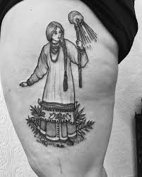 Vasilisa The Beautiful And Baba Yaga Illustrated By Ivan Bilibin Based On Ivan Bilibin Illustration By Anka Lavriv Anka Tattoo Russian Tattoo Tattoos Ivan Bilibin