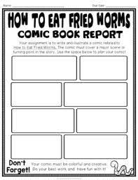 How To Eat Fried Worms Project Design A Comic Strip Book Report Activity Book Report Book Report Templates Bullying Lessons