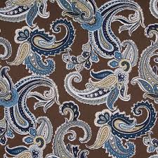 Bp10919.1 vintage paisley blue by g p & j baker. Navy Blue Paisley Cotton Upholstery Fabric Contemporary Brown Paisley Curtain Material Blue Grey Home Decor Y Paisley Curtains Paisley Pillows Paisley Art