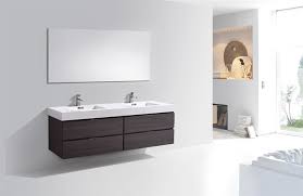 Send a private messageredditor for 5 years. Bliss 72 High Gloss Gray Oak Wall Mount Double Sink Modern Bathroom Vanity