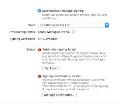 Xcode Code Signing Not Working After Force Quit Stack Overflow