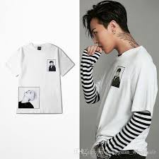 New Designer G Dragon T Shirt Gd Photo T Shirts Short Sleeve White Men Women Tshirt Thdx0371xx