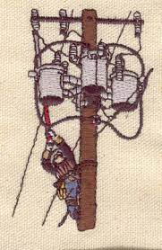 Cross stitch is making a comeback among modern makers and crafters. Embroidery Design Lineman 3 22w X 2 03h