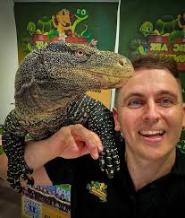 Caesar the crocodile monitor is in the spotlight at Jurassic Ark Encounters  NI! 🖤✨ TRR is made possible by Palmstreet App