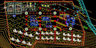 مخطط عام منتجع سياحي اوتوكاد Dwg