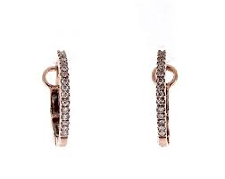 1.53 total diamond carat weight. Earrings Diamond Earrings 14k Rose Gold Diamond Huggie Hoop Earrings Item 64106