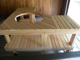 Dining And Kitchen Tables Farmhouse Industrial Modern Grill Table Green Egg Grill Big Green Egg Table Plans