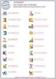 Our alphabet worksheets are free to download and easy to access in pdf format. Alphabet Esl Printable Picture Dictionary Worksheet For Kids Pdf Worksheets
