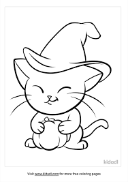 Cute cat witch out of a … Halloween Cat Coloring Pages Free Halloween Coloring Pages Kidadl