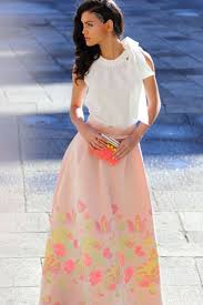 Ropa para mujer hecha en españa. Falda Larga De Fiesta Estampada Flores Para Invitada Boda
