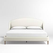 Amolife king size fabric upholstered bed frame with headboard, platform bed frame with strong wood slats support mattress foundation, no box vecelo vintage king size bed frame platform with headboard and footboard/no box spring needed,premium steel solid sturdy metal slat. Lafayette Ivory Upholstered King Bed Without Footboard Accuweather Shop