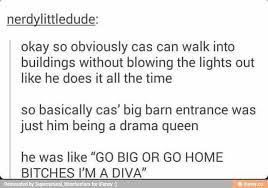 Honestly I Thought It Was Because It Was His First Time In His Vessel While The Other Times He Was Used T Supernatural Supernatural Funny Supernatural Destiel