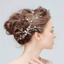 Fashion Hair Styling Bridal Headpiece Handmade Flower Wedding Hair Accessories Party Prom Flower Hair Accessories Wedding Crystal Hair Vine Bridal Hair Jewelry