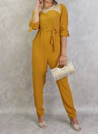 Maybe you would like to learn more about one of these? Combinaison Pantalon Femme Habillee Et Decontractee Couleur Jaune Moutarde Pret A Porter Et Accessoires