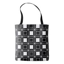 Black And White Bag Images Abstract Geometric Pattern Black And White Tote Bag Pattern Sample Design Template Diy Cyo Customize Black And White Tote Bags Black Tote Bag White Bag