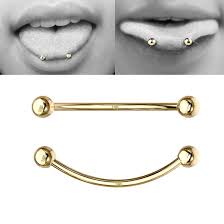 Видео snake eyes tongue piercing канала samsam. 14k Gold Snake Eyes Tongue Ring Curved Barbell 16g