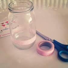 Kendin Yap Renkli Ve Desenli Kagit Bantlarla Kavanoz Susleme Washitape Diy Kavanozlar Washi Kendin Yap