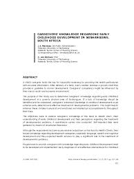 Pdf Knowledge Assessment Of Caregivers Regarding Early