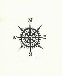 Minimalist Compass Rosa De Los Vientos Direcciones Cardinales Tatuaje Brujula