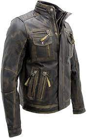 Men S Black Warm Vintage Brando Leather Biker Jacket Xs At Amazon Men S Clothing Store Leather Jacket Men Leather Motorcycle Jacket Black Leather Jacket Outfit