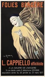 Folies Bergere Cappiello Exhibition Poster 1977 From The Collection At The Vintage Poster Gallery In Laguna Beach Exhibition Poster Vintage Posters Poster