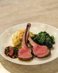 Remove from the heat and stir in the lemon zest, butter, and any juices accumulated on the plate from the lamb. Prepare The Perfect Dinner Party Menu Featuring This Impressive Lamb Recipe That Is Seared First Then Finished In Lamb Recipes Chimichuri Recipe Rack Of Lamb