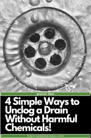 4 Simple Ways To Unclog A Drain Without Harmful Chemicals Greener Ideal Unclog Drain Unclog Tub Drain Unclogging Bathtub