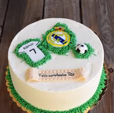 Juventus star was presented with a 'cr7' birthday cake (image: Real Madrid Cake Birthday