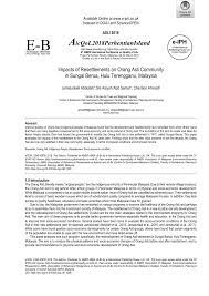I don't count sentosa cove in singapore as the area is small that's not the case in malaysia where english is widely spoken. Some Of The Land Acquisition Cases Of Traditional Land In Malaysia Download Table