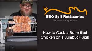 A whole chicken butterflied in this manner should take between 50 and 60 minutes to grill, says better homes and gardens food editor. How To Cook A Butterflied Chicken On A Jumbuck Spit Youtube