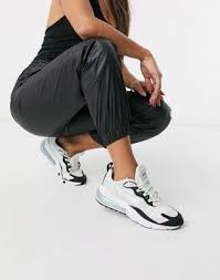Nike Air Max 270 React Black And White Sneakers In 2020 Nike Air Max For Women Black And White Sneakers Air Max 270