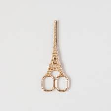 Tijeras Torre Eiffel Doradas El Costurero Pattern Stationery Items Scissors Household Items