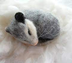 Sweet Sleeping Opossum Sleeping Possum Needle Felted Possum Etsy In 2021 Needle Felted Animals Needle Felting Projects Felt Animals
