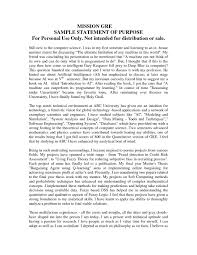 Statement Of Purpose Grad School Examples Mission Statement Examples Personal Statement Examples Statement