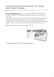 Contoh surat resign yang mungkin akan bermanfaat bagi anda apabila saat ini anda hendak berencana ingin keluar dari tempat anda bekerja untuk mencari atau pindah ke tempat pekerjaan anda yang baru. Pdf Kumpulan Contoh Surat Pengunduran Diri Resign Letter Terbaru Terupdate Tharomz Gokhel Academia Edu