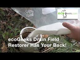 The other potential method is spending a lot of money replacing your septic system. Ecogeeks Drain Field Restorer Clears Wet Drain Field Oxy Septic Youtube