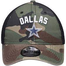 Men S Dallas Cowboys New Era Camo Rugged Stack Trucker 9twenty Adjustable Snapback Hat Snapback Hats Cowboys Dallas Cowboys Hats
