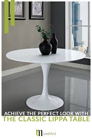 Lippa Collection Fiberglass Dining Table Modern Dining Table Tulip Dining Table