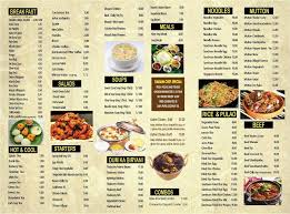 A4 if you like our. Menu Card Darain Restaurant Facebook