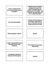The united states of america is not the only country made up of, well, states. Mexican Trivia Game And Test By Mary Ellen Page Tpt