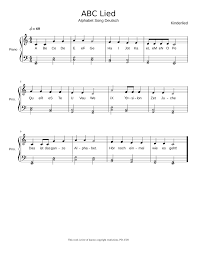 We have added sections for learning to play bass guitar and studying music theory. Abc Lied Sheet Music For Piano Solo Musescore Com