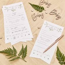 Botanical Baby Shower Advice Cards Ginger Ray