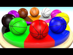 learn colors for children with basketballs wheel color chart