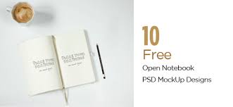 Download 10 Multi Functional Open Notebook Free Psd Mockup Designs