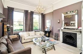 Transitional Living Room In Hues Of Grey And Mauve Love The Beveled Mirror Carrara Marble Purple Living Room Mauve Living Room Living Room Decor Inspiration