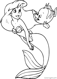See more ideas about the little mermaid, mermaid coloring pages, ariel coloring pages. Princess Ariel And Flounder Coloring Page Coloringall