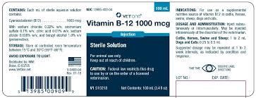 Read the dosing instructions carefully for each product because the amount of cyanocobalamin (vitamin b12) may be different between products. Vitamin B12 Mwi Vet One Veterinary Package Insert